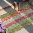 thumbnail image 4 of Botanical Floral Patchwork Non-Slip Entryway Door Mat,Boho Indoor Decor Durable Low Plush Door Mat,Washable Welcome Rug for Patio Hallway Home Decor 20x32 Inches, 4 of 7