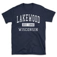 thumbnail image 1 of Lakewood Wisconsin Classic Established Men's Cotton T-Shirt, 1 of 1
