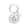 thumbnail image 1 of Llaveros para mujer, llavero de billetera, llavero de auto, llavero DIY para mi hijo, llavero de acero inoxidable con apellido de 26 letras, 2,5 cm, decoraciones de moda, 1 of 4