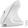 thumbnail image 1 of "Mouse Inalámbrico Ergonómico Recargable Blanco, 2.4GHz Ratón Óptico con 3 DPIs (800/1200/1600), 6 Botones y Receptor USB para Mac y Windows  ", 1 of 6