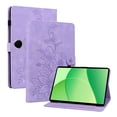 thumbnail image 2 of FJLBDE Case for OnePlus Pad Lite/Oppo Pad SE 11 Inch, Embossed Flower PU Leather Flip Wallet Folio Stand Cover, Purple, 2 of 7