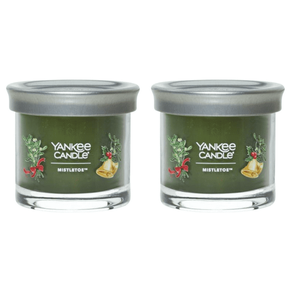 Yankee Candle Small Tumbler Scented Single Wick Jar Candle, Mistletoe, 4.3 oz (Pack of 2)