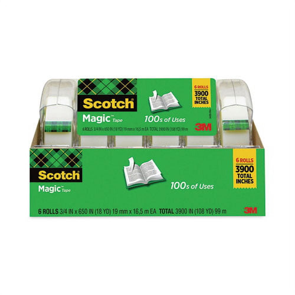 Magic Tape In Handheld Dispenser, 1" Core, 0.75" X 54.17 Ft, Clear, 6/pack | Bundle of 10 Packs