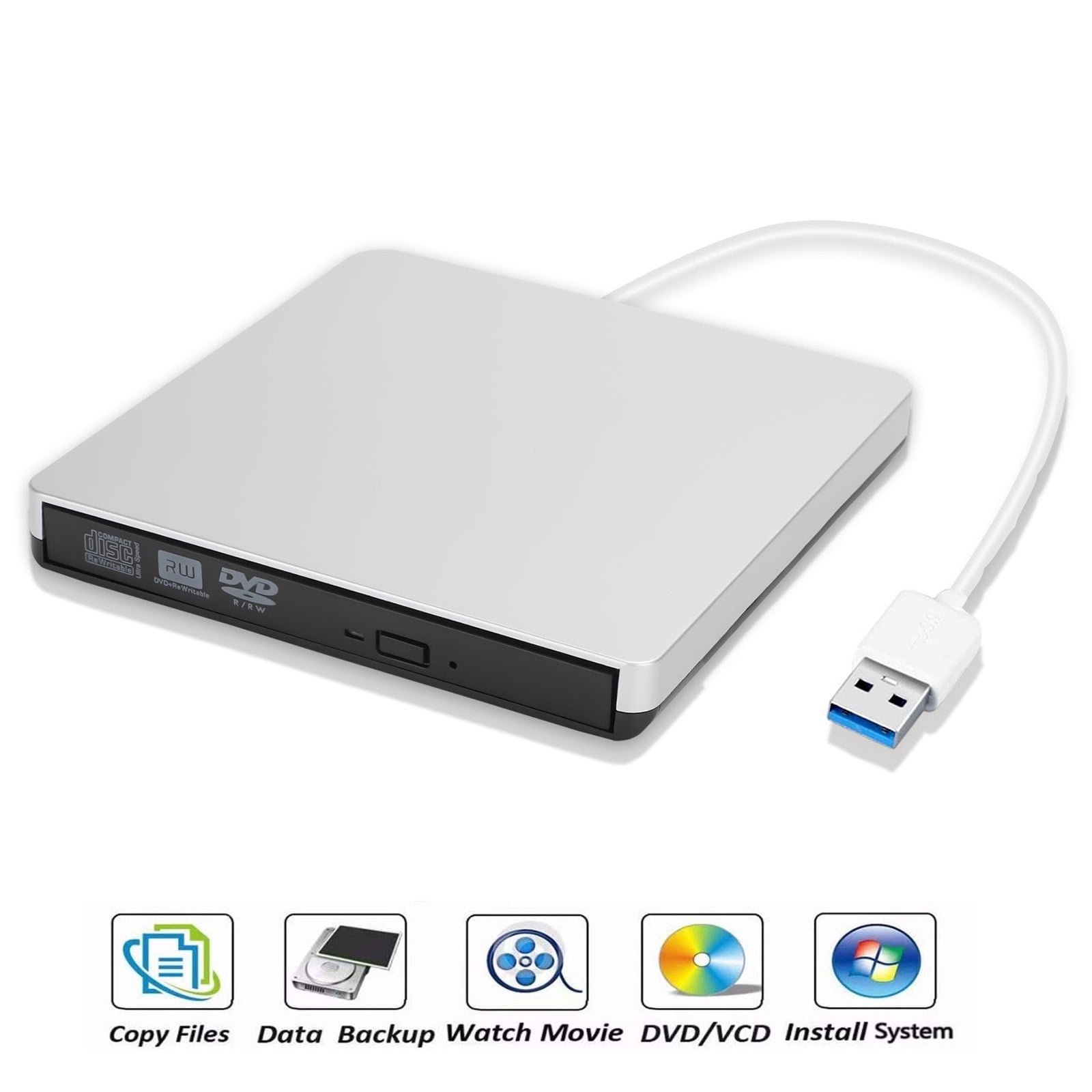 external region free dvd burner writer rom player drive for pc and mac computer