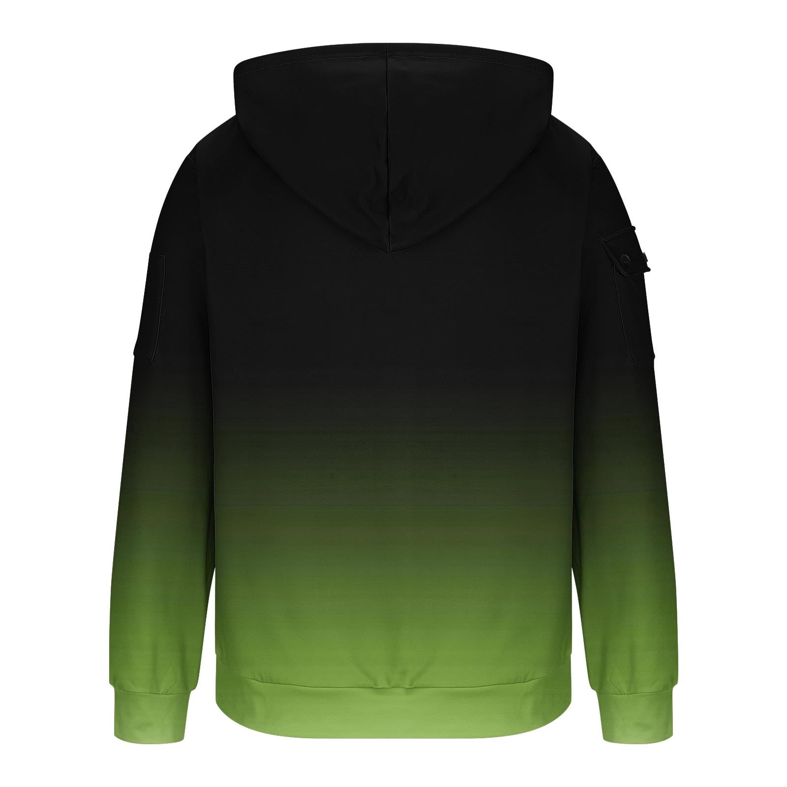 Homenesgenics Men's Gradient Print Pullover Zipper Hoodie with