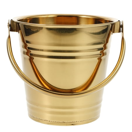 

BERTDOMD Ice Storage Bucket Stainless Steel Ice Cube Beer Wine Container with Handle