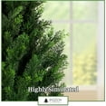 2 Pack 5ft Artificial Cedar Topiary Trees, Outdoor Faux Arborvitae