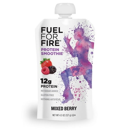 Fuel For Fire Mixed Berry Fruit & Protein Smoothie, 4.5 Oz