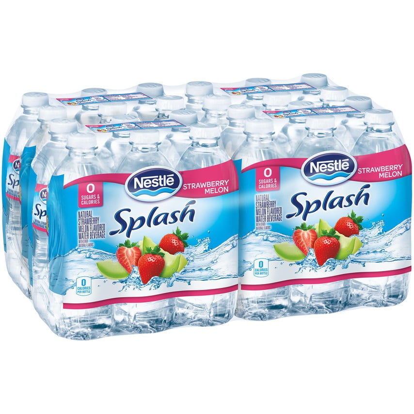 Nestle Splash Water, Strawberry Melon, 16.9 Fl Oz, 24 Count