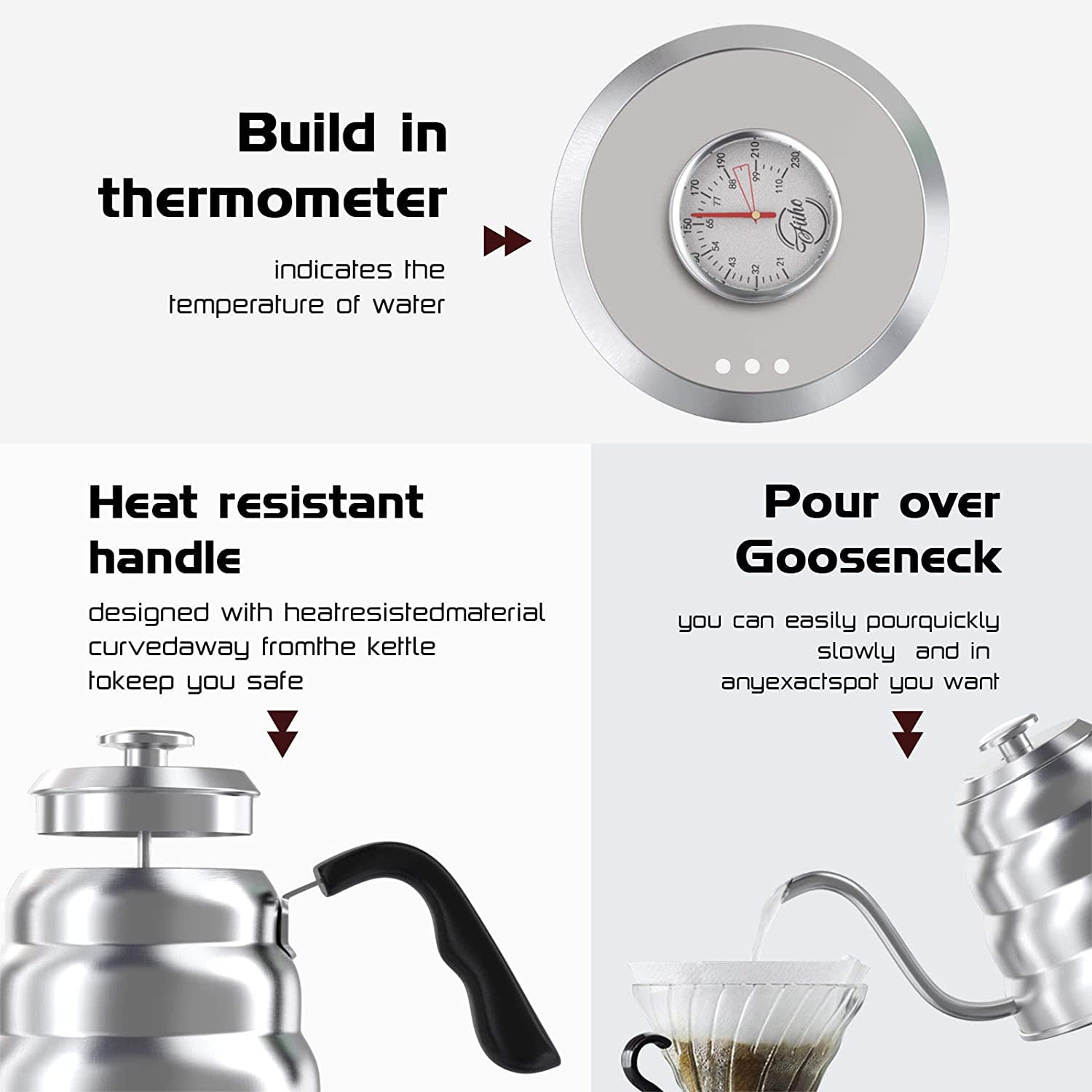 induction kettle with thermometer