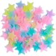 thumbnail image 1 of 100 Pcs Colorful Glow In The Dark Luminous Stars Fluorescent Noctilucent Plastic Wall Sticker, 1 of 4