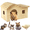 Medium, variant on Guinea Pig Wood Hideout Hut with Window Small Animal Wooden House for Chinchilla Squirrel Hedgehog Rat Hamster Sugar Glider
