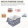 thumbnail image 6 of Yayeee Collapsible Cube Storage Bin with Lid Fabric Closet Decorative Basket with Handles, Elegant Daisy Pattern, 6 of 7
