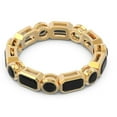 thumbnail image 3 of Diamond-Capitals 5.00 Carat Shiny Emerald Cut Black Onyx Gemstone Eternity Band for Engagement Solid 18K Yellow Gold Size 7.5, 3 of 8