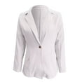 thumbnail image 4 of LowProfile Blazers Suit Jackets for Women Plus Size Long Sleeve Casual Tops Solid Small Temperament Slim Winter Fall Open Front Jacket Coat White XL, 4 of 5