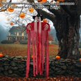thumbnail image 6 of Halloween Hanging Witch Decoration, Sound-Activated Light Up Glowing Red Robe, Prop for Indoor Outdoor Decor, Party Supplies, 1Pack Hanging Witch #E, 6 of 6
