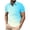 Light Blue, variant on Umfun Men Ombre Gradient Short Sleeve Shirt Spread Collar with Partial Button Placket Slim Fit for Casual and Streetwear