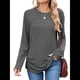 thumbnail image 2 of Suéteres de Mujer, Camisas de Larga, Moda de Otoño, Blusas de Moda, Conjuntos Fruncidos, Ropa de Invierno Gris Oscuro XL, 2 of 9