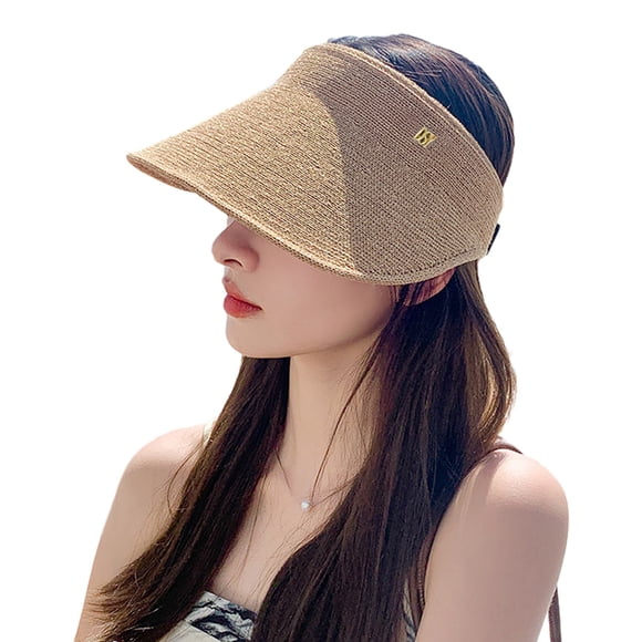 Sombreros de visera solar de ala ancha plegables para mujer, gorra de golf, sombrero de sol de playa para mujer, sombrero de sol de viaje UV para mujer, ala ancha