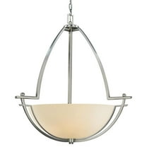 Woodbridge Lighting Aurora 3-light Steel & Glass Large Pendant in Satin Nickel