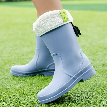 

Rain Shoes Womens Fashion Rain Shoes Outside Waterproof Shoes Kitchen Rubber Shoes Soft Bottom Comfortable Middle Tube Winter Rain Boots
