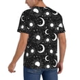 thumbnail image 2 of Fotbe Crescent and Stars Baseball Jersey Shirt for Men and Women, Casual Short Sleeves Button Down T-Shirt-, 2 of 9