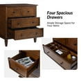 thumbnail image 6 of Tina's Home 30"W 4-Drawer Sideboard Cabinet with Charging Station, Wood Organizer Cabinet for Living Room, Entryway, Apartment, Walnut Finish, 6 of 6