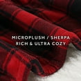 thumbnail image 2 of Sunbeam Red Microplush Sherpa Heated Throw, 50” x 60”, 2 of 8