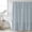Sky Blue, Powder Blue, variant on Sky Blue Plaid Shower Curtain Set, Waterproof Shower Curtains for Bathroom, Farmhouse Buffalo Checkered Gingham Washable Fabric Cloth Bath Curtain for Bathtub Decoration with Hooks 48x72 Inches