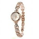 thumbnail image 1 of Reloj de lujo de cristal para mujer, pulsera de acero inoxidable con banda de oro rosa, relojes de vestir elegantes para mujer, reloj femenino, 1 of 5