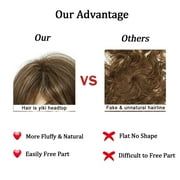 Lakihair Short Brown Pixie Cut Wigs for Women with Bangs Highlight Blonde Synthetic Short Hair Wig