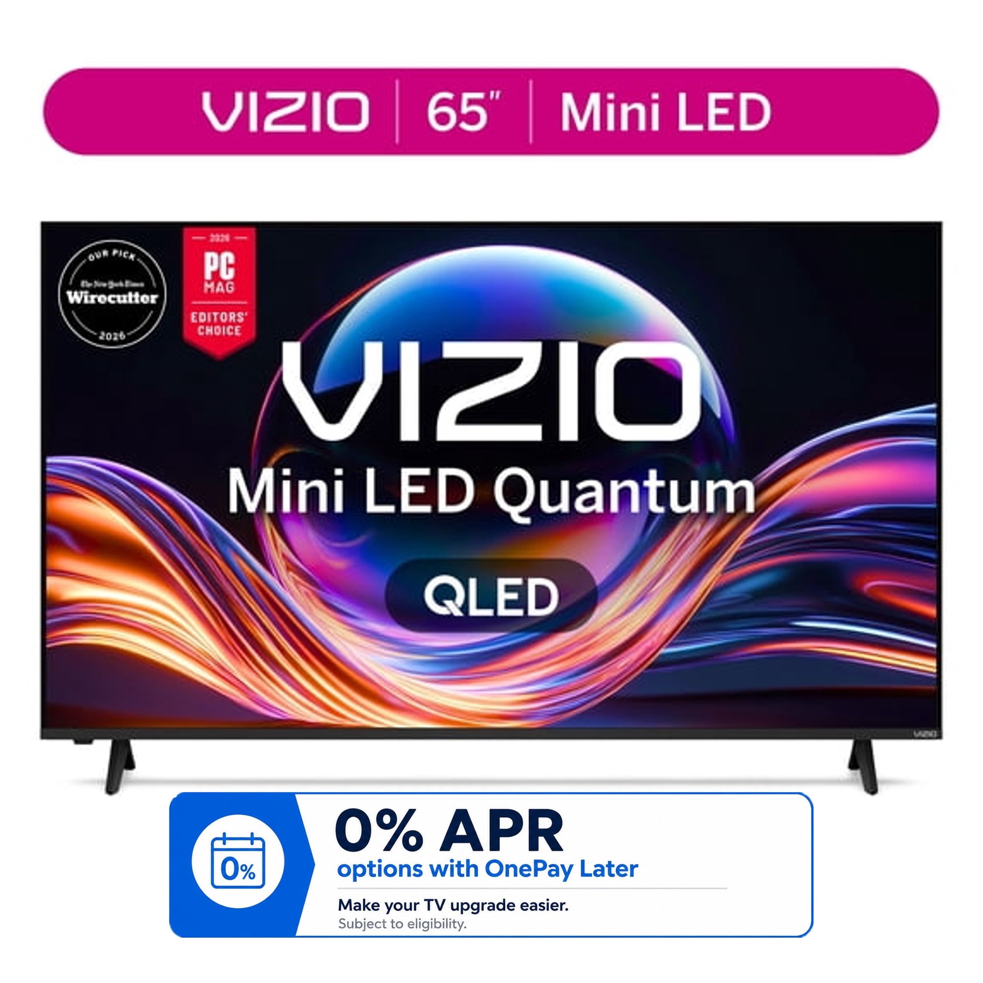 VIZIO 65 in Mini LED Quantum 4K QLED HDR Smart TV, New 2026, VQM65C-10