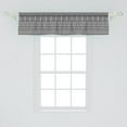 thumbnail image 2 of Ambesonne Afghan Window Valance, Tribal Shapes Pattern, 54" X 12", Black and White, 2 of 3