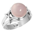 thumbnail image 1 of 925 Sterling Silver Ring For Women - Men Pink Rose Quartz Gemstone Silver Ring Size 11.5 January Birthstone Handmade Silver Ring Size 11.5 Christmas - Gift For Mom Gemstone 925 Silver Jewelry, 1 of 5