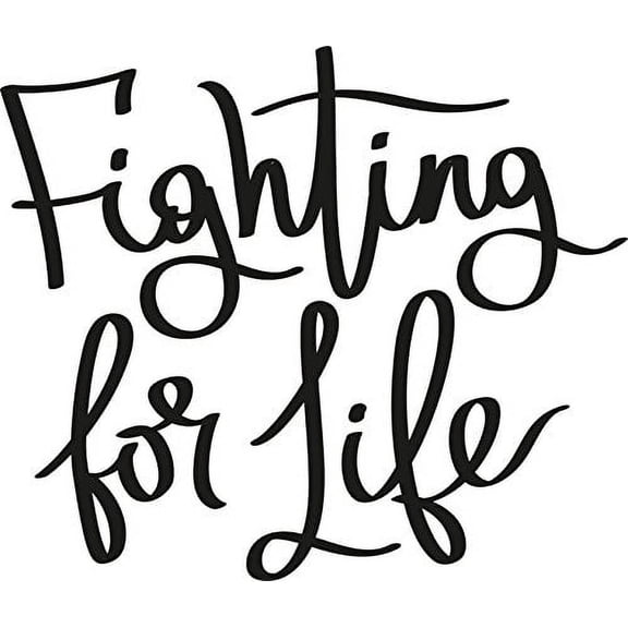 Fighting for Life 11x9.5 Vinyl Wall Art Decal by Scripture Wall Art. Girls Room Decor, Great Gift, Girls Wall Decals,