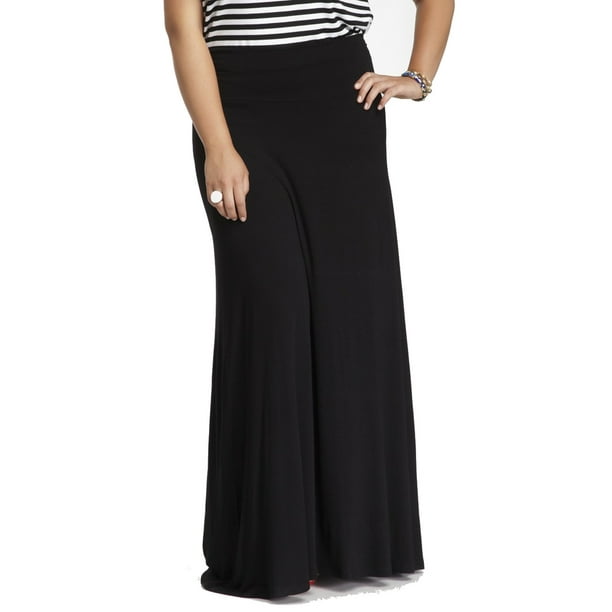 black maxi skirt walmart