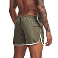 thumbnail image 4 of EOYWHK Workout Shorts for Men Breathable with Pockets Drawstring Mens Active Shorts Soft Lightweight Breathable Active Shorts for Men Army Green, Size L, 4 of 6
