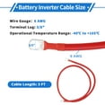 thumbnail image 6 of Unique Bargains 1 Pc 6 AWG Gauge 3FT Tinned Copper Battery Inverter Cable 3/8" Lug Universal Red, 6 of 7