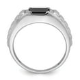 thumbnail image 2 of Auriga Fine Jewelry 14K White Gold Square Onyx and Men's Diamond Ring Size- 10, 2 of 6
