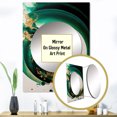 thumbnail image 3 of Designart "Emerald and Gold Wave Abstraction II" Modern Mirror Wall Decor - Modern Green Abstract Large Mirror For Wall Art Decor - 40" x 30" Inch, 3 of 5