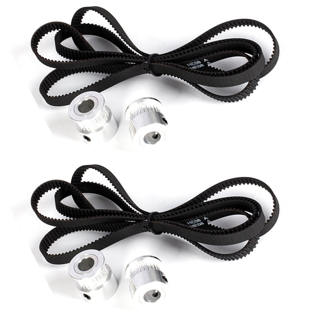 2X Kit de Polea de Correa de Distribución Z-Eje GT2, Rueda Síncrona de 24 Dientes Y Correa de 1068 mm para Impresora 3D X5SA / X5SA PRO / X5SA-2E