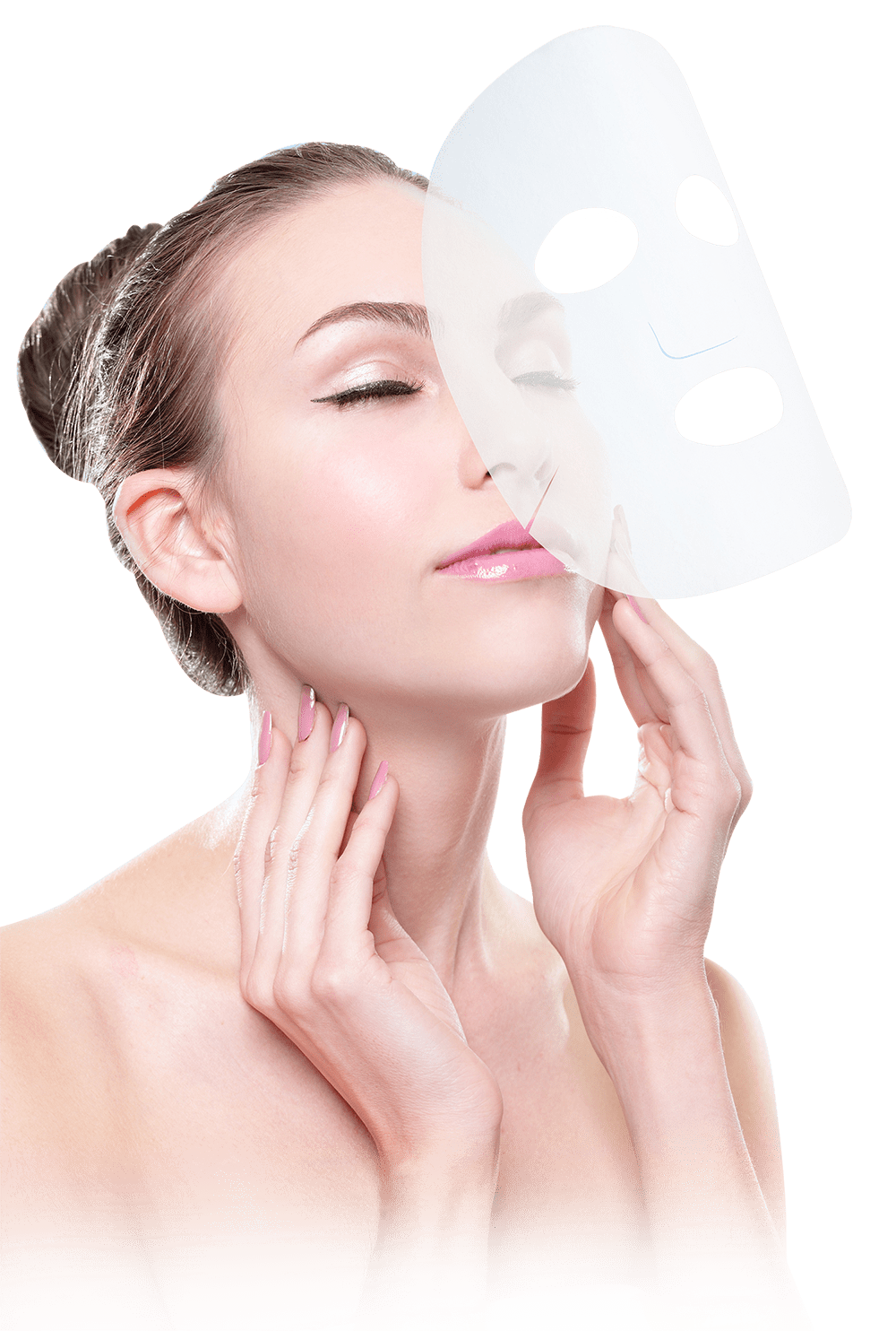 Prospera ML012 Diamond Collagen Facial Mask Sheet for Face Skin Care 2 Sets Pink