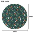 thumbnail image 6 of Green Christmas Dinosaur and Snowman Pattern Round Tablecloth 60"x60",Wrinkle Wipeable Table Cloth for Kitchen Dining Room Picnic Patio Party, 6 of 6