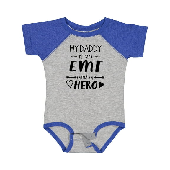 Inktastic My Daddy is an EMT and a Hero Boys or Girls Baby Bodysuit
