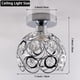 thumbnail image 5 of Lámpara de techo plateada decorativa, diseño exclusivo de cristal para luminarias modernas cercanas al techo, 5 of 5