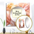 thumbnail image 3 of Designart "Tender Pink Silken Wave I" Abstract Liquid Ink Square Mirror For Wall Decor - Large Pink Square Mirror Printed Wall Decor - Modern Square Living Room Mirror, 3 of 5