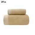 thumbnail image 3 of 2 Pieces/Set Cotton Bath Towel Soft Replacement Rectangular Home Bathing Shower Face Towel Washcloth Accessories Brown, 3 of 9