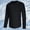 Black, variant on Dianli Workout Men's Breathable Solid Color Long Sleeve Round Neck Training Shirt Lightweight Quick-Dry Moisture-Wicking Sun Protection Athletic Fit for Gym Running Activewear
