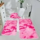 thumbnail image 1 of Juego de alfombras de baño de color mezclado oscuro, 3 unidades, alfombras para el baño de invierno, antideslizantes, suaves, absorbentes de agua, gruesas, lavables y fáciles de secar, 1 of 7