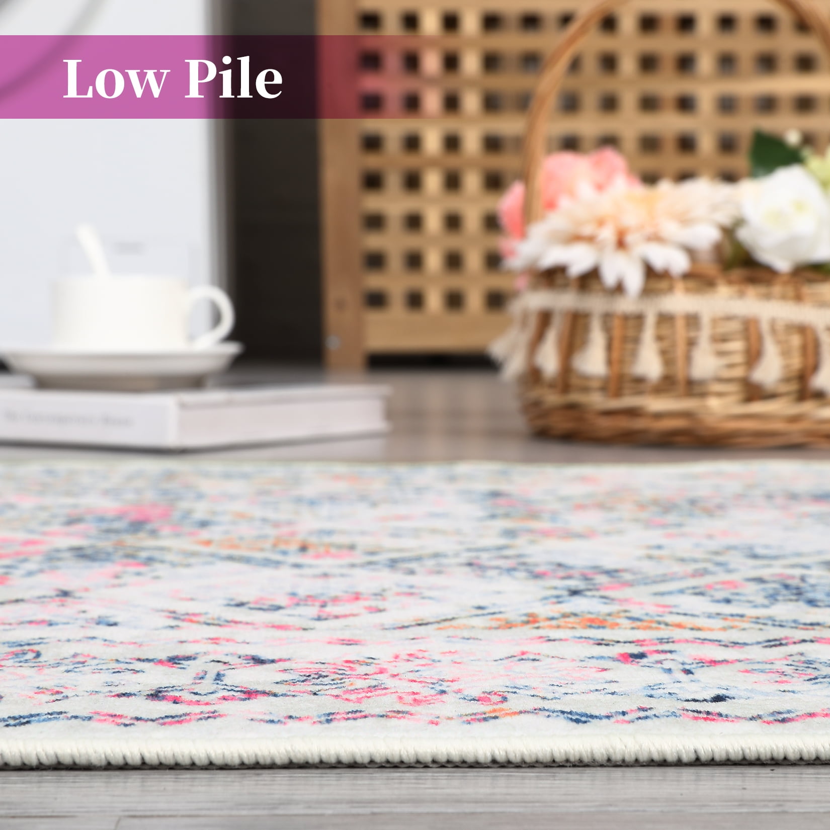 HOMERRY Runner Rug 2x6 Modern Moroccan Distressed Indoor Washable Rug for Hallway Bohemian Contemporary Rug, Multi Color